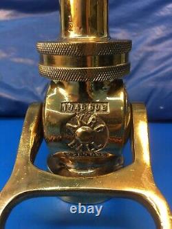Vintage Akron Brass 11/2 Lever Shut Off Fire Nozzle