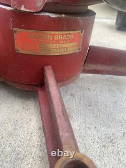 Vintage Akron Brass 2-Way Inlet Water Cannon Style Portable Deck Monitor
