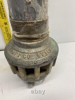 Vintage Akron Brass 36 Fog Fire Hose Nozzle Cotton Cord Wrapped