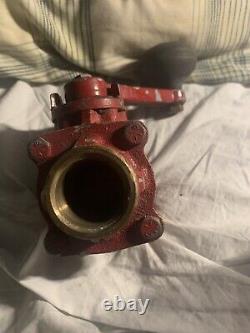 Vintage Akron Brass Ball Valve Fire Fighting withhandle