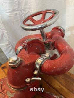 Vintage Akron Brass Deluge Fire Water Cannon Monitor Deck Gun