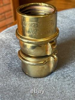 Vintage Akron Brass Fire Hose Coupling Brass Rocker Ring Lug Beautiful Piece