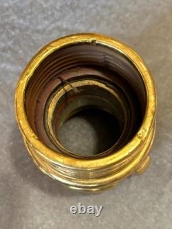 Vintage Akron Brass Fire Hose Coupling Brass Rocker Ring Lug Beautiful Piece