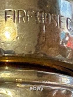 Vintage Akron Brass Fire Hose Coupling Brass Rocker Ring Lug Beautiful Piece