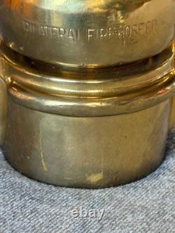 Vintage Akron Brass Fire Hose Coupling Brass Rocker Ring Lug Beautiful Piece
