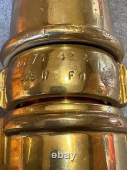 Vintage Akron Brass Fire Hose Coupling Brass Rocker Ring Lug Beautiful Piece