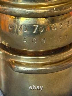 Vintage Akron Brass Fire Hose Coupling Brass Rocker Ring Lug Beautiful Piece