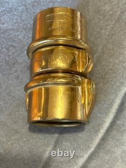 Vintage Akron Brass Fire Hose Coupling Brass Rocker Ring Lug Beautiful Piece