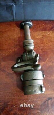 Vintage Akron Brass Fire Hose Nozzle