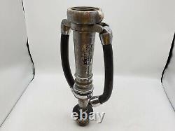 Vintage Akron Brass Metal Fire Hose Nozzle Play Pipe Truck Fireman 16.5 Tall