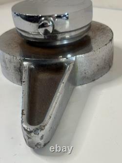 Vintage Akron Brass Mfg. Co. Fire Truck Cap, Chrome Cap, Discharge Central Cap