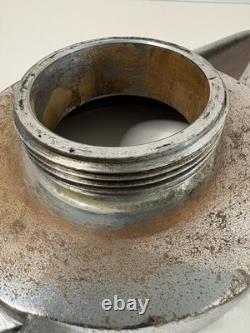 Vintage Akron Brass Mfg. Co. Fire Truck Cap, Chrome Cap, Discharge Central Cap