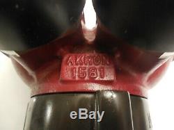 Vintage Akron Brass Model 1581 Tork-Lok 2.5 Siamese Gated Wye Valve Fire Hose