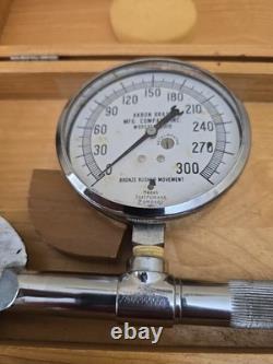Vintage Akron Brass Pitot Gauge Kit 13.5 Case Marsh 300 PSI Fire Hose Tool Vtg
