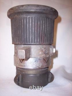 Vintage Akron Fire Fighting Truck Eng Hose Nozzle Black Widow Adjustable Stream