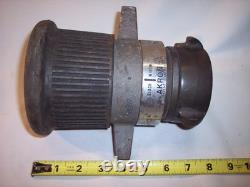 Vintage Akron Fire Fighting Truck Eng Hose Nozzle Black Widow Adjustable Stream