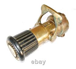 Vintage Akron NH Brass MFG Co Fire Hose Fog Nozzle 9 Inch