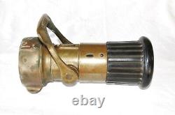 Vintage Akron NH Brass MFG Co Fire Hose Fog Nozzle 9 Inch