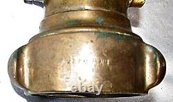 Vintage Akron NH Brass MFG Co Fire Hose Fog Nozzle 9 Inch