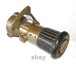 Vintage Akron NH Brass MFG Co Fire Hose Fog Nozzle 9 Inch