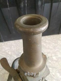 Vintage Akron VICTORY Brass Fireman's Fire Hose Nozzle & Valve Body