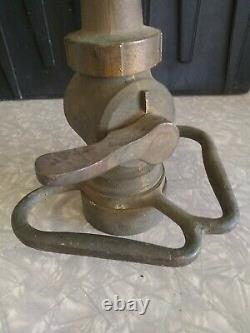 Vintage Akron VICTORY Brass Fireman's Fire Hose Nozzle & Valve Body