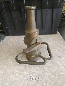 Vintage Akron VICTORY Brass Fireman's Fire Hose Nozzle & Valve Body