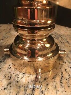 Vintage Allen 3 In. / 11/2 In. Reducer W 11/2 Brass Fire Nozzle With 1 In. Tip