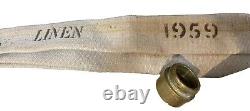 Vintage Allenco Fire Hose With Wall Mount And Solid Brass Fire Nozzle 1959