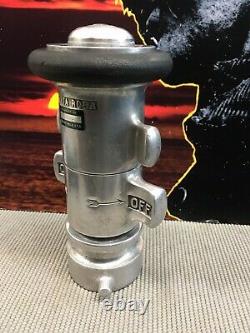 Vintage Aluminum Santa Rosa 2 1/2 Inch Adjustable Fire Nozzle 11 Inches Tall