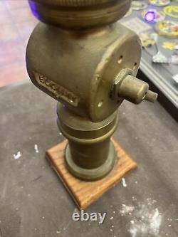 Vintage American Elkhart Chief Brass Fire Hose Nozzle Firefighter Man Cave