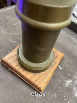 Vintage American Elkhart Chief Brass Fire Hose Nozzle Firefighter Man Cave