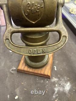 Vintage American Elkhart Chief Brass Fire Hose Nozzle Firefighter Man Cave