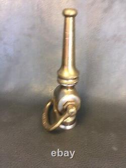 Vintage American Lafrance Lever Handle Shut Off Fire Nozzle 8 Inches High