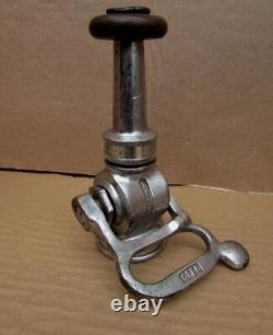 Vintage Antique AKRON Brass Small NOLEAK Fire Nozzle with ON/OFF Valve