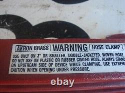 Vintage Antique Akron Fire Hose Clamp Fire Fighting Tool 1.5 to 3 Inch Hoses