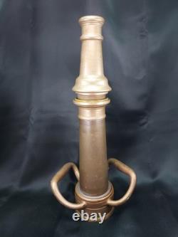 Vintage Antique Brass 1940's Chicago Fireman's Fire Hose Nozzle Double Handle