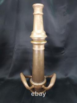 Vintage Antique Brass 1940's Chicago Fireman's Fire Hose Nozzle Double Handle
