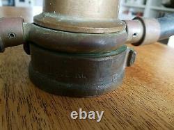 Vintage Antique Brass Elkhart Two Handle 19 Fire Nozzle Model B875RL