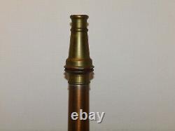 Vintage Antique Brass Fire Hose Nozzle Boston Woven Hose & Rubber Co. Complete