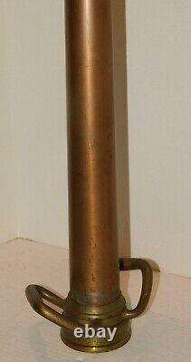 Vintage Antique Brass Fire Hose Nozzle Boston Woven Hose & Rubber Co. Complete