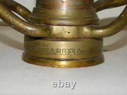 Vintage Antique Brass Fire Hose Nozzle Boston Woven Hose & Rubber Co. Complete