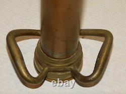 Vintage Antique Brass Fire Hose Nozzle Boston Woven Hose & Rubber Co. Complete