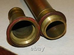 Vintage Antique Brass Fire Hose Nozzle Boston Woven Hose & Rubber Co. Complete