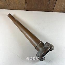 Vintage Antique Brass Fireman's Fire Truck Nozzle Cannon 21 Long