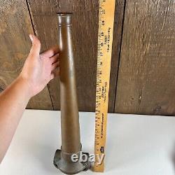 Vintage Antique Brass Fireman's Fire Truck Nozzle Cannon 21 Long