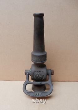 Vintage/Antique Elkhart Brass Mfg Co. Fire Chief Nozzle 8 3/4 x 1 NPT