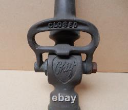 Vintage/Antique Elkhart Brass Mfg Co. Fire Chief Nozzle 8 3/4 x 1 NPT