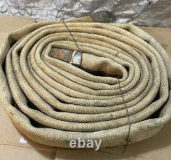 Vintage/Antique Firefighters Fire Hose With Brass Ends