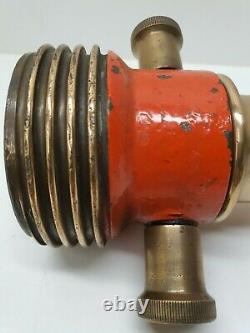 Vintage Antique Firemans Brass & Copper Fire Brigade Engine Hose Nozzle